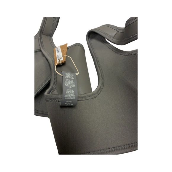 SKIMS 🌸Rubberized Scuba🌸 Swim Scoop Neck Bikini Top | Grey Chalk - Picture 7 of 12